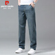 Pierre Cardin Jeans Summer de verano Pantalones rectos delgados para hombres Pantalones casuales para hombres Ropa de hombres de alta gama azul retro 32