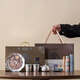 Touching like porcelain, the Dunhuang cultural and creative gilt silver tea set set is a complete set of high-end gifts, birthday gifts for the elders, customized souvenirs for housewarming, Dunhuang gilt silver tea set gift box set of 8 pieces, Chen Desheng's works, retirement souvenirs, practical gifts for the elders