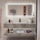 An Junsheng Rock Slab Wash Basin Ceramic [Seamless Integrated Double Layer] Bathroom Cabinet Wash Basin Hotel Bathroom Wash Italian Gray Seamless Basin [Smart Mirror Delivery Package Five SPWY [80*50] 9856 pieces sold