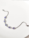 Slightly gifted tanzanite bracelet for women s925 silver chain light luxury niche design high-end blue gemstone inlaid bracelet 01#s925 silver tanzanite inlaid bracelet