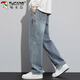 Woodpecker (TUCANO) jeans men's autumn and winter casual pants men's American fashion brand wide-leg straight trousers deep nostalgia L