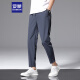 Romon Pantalones casuales para hombres Summer Sports Loose Pantalones rectos Hielo Seda Elástica Nínea Pantalones Menores para hombres 718 Dark Grey 4xl