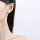 Qianshengyuan Laofeng New S925 Sterling Silber Sweet Bogen Ohrschnalle Licht Luxusstil Design einfacher Zirkonohrring Ohr Ey691 Roségold