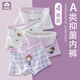 McTicco Kinder Unterwäsche Boxer Girls Boxer Shorts Baby Girl Girl Shorts Baumwoll Medium Big Children 11155 Lila Grid Girl 4 Stück 170