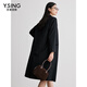 Yixiangliying mid-length suit jacket for women 2025 spring new style high-end loose wool coat black M