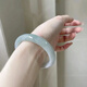 DOLP Ice Jade Bracelet Women's Laokeng Burmese Ice Jade Bracelet Women's Treatment Positive Circle Oil Green Floating Flower Jade Bracelet Ring Mouth 61-62mm