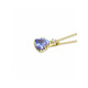 Fat Donglai Tanzanite Pendant Japanese K Gold Plated 925 Silver Single Diamond Women's Niche Gift Chinese Valentine's Day Gift K Gold Tanzanite Necklace