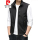 
Pierre cardin spring and autumn new thin vest men's casual vest outdoor work vest middle-aged horse clip jacket needle 686 black XL