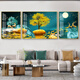 Pintura de sala de estar de lujo personalizada Fulu Luz Fulu Pintura de pared de paisaje moderno simple