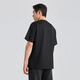 Lilang Waffle Textur kurzärmelig T-Shirt Herren-Lose Version Sommer 2025 Neues Casual Patch-Pocket-Herren-T-Shirt Black (G5XTX3131Y) 2XL 180/96A
