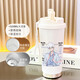 Zeitagent Cup Peripherieal Chengxia fei Ven Land Guang Edelstahl Thermoshöhe Strohwasserbecher Doppelgetränk BXAB15568 Agent Keramikverkleidung Inner Liner-520ml mit Lanyard