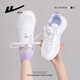 Huili women's shoes breathable sports shoes for women's soft sole light shoes casual running shoes 3022 white/purple 39