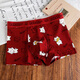 Caileikei 2694 people collected Yuanbao cute snake year animal year men's pure cotton underwear four corners summer boys red (kitten red + bear red + piglet red) 3 pieces L (recommended weight 80-105 Jin Jin is equal to 0.5 kg)