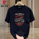 Pier Cardin poids lourd coton pur t-shirt à manches courtes à manches courtes pour les hommes de la moto de la moto