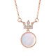 Wanlifu S925 Silver Light Luxury Style incrusté Collier de couronne zircon pour femmes coréennes polyvalentes géométriques rond à la chaîne transversale Fritillar Bijoux Dy826 Platine (chaîne transversale) 925 argent