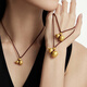 Chow Tai Fook Hammer Pattern Fuzhu Gourd Gold Pendant Rope (Work Fee: 1020 Pricing) EOF1484 Full Gold About 9.70g