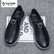 Zapatos de protección para el trabajo de los hombres del chef de carpintero Zapatos de trabajo para hombres Zapatos impermeables al agua Aceite resistente al desgaste zapatos de cuero informal de cuero casual Cocina para hombres 6627 Negro [Promoción de nuevos productos]-Tres años 39