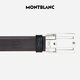 Montblanc Montblanc Placa rectangular Hebilla Hollow Hollow Black/Brown Cinturón de doble cara 3CM 114423 Regalos para el Día de San Valentín chino