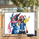 Koga Nakaba Pokémon Animation periphere Kristall Fotorahmen Animation Desktop Oramente Paar Freundinnen geben Geschenke Anpassung SSELA1392 Sechs Zoll-Desktop Special