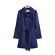 Jüdische Frauenkleidung 2025 Frühling Neues Stil kleines Temperament Doppelreihe mit mittlerer Länge Windbrecher Jacke für Frauen SP Purple 8300 L 165/88a