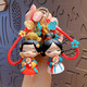 Orange egg tart cartoon national trend Tang Dynasty ladies keychain women's bag pendant car keychain school bag hanging decoration small gift Tang Ladies keychain-Wanyue