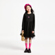 Annil children's clothing girls' long-sleeved dress 2025 spring new style black 150
