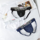 Aimu Meigui 2-Pack-Herren-Doppelgraben-Unterwäsche sexy Baumwolle u konvexer Taille Sport Tanga-Unterwäsche Unterwäsche Feste Farbe Doppelgrün Männer schwarz + weiß M 90-105jin [Jin entspricht 0,5 kg]
