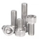 Huichengfeng 304 stainless steel cylindrical head bolt inner hexagonal screw cup head screw screw M2M3M4M5M6M8M10-M20 M1.4*2 100 pieces