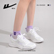 Huili women's shoes breathable sports shoes for women's soft sole light shoes casual running shoes 3022 white/purple 39
