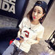 Kaiji Rui Weiß kurzärmeliges T-Shirt für Frauen 2025 Sommer koreanischer Stil Slim Student Trendy T-Shirt 5049 White M.