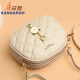 
Kangaroo leather bag women's 2025 new Korean style trendy versatile shoulder bag soft leather crossbody small round bag beige white