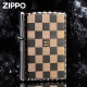 ZIPPO original lighter genuine windproof black ice plaid men's personal lettering Black ice plaid 3 [new machine oil-free] DY9902ZB