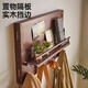 JIAYI Meter Box Decoration Painting Solid Wood Clothes Hanger Electric Switch Box Hanging Painting Blocking Switch Box Wall Hanging Entrance Painting Horizontal Style - Walnut Color