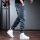 Playboy (Playboy) Workwear Jeans Marca de moda Harem Pants Spring y Autumn Blue Retro Washing Men's Pants Handsome Tendencia negra un peso regular de 3xl 181200Jin [Jin iguala 0.5 kg]