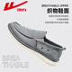 Huili Herrenschuhe Leinwandschuhe Herren Sommer 2025 neuer Stil Männer Leichter weicher Sohle fauler Leute treten lässige alte Peking -Stoffschuhe grau 1656 40