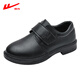 Huili boys' leather shoes campus performance shoes casual versatile young gentleman British etiquette children's shoes 0052 black 36
