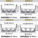 
XMSJ one-line three-core aluminum alloy high-voltage cable fixing fixture JGW3-13567 cable clamp clamp clamp clamp clamp clamp clamp clamp clamp clamp clamp clamp clamp clamp clamp JGW(3)-10 cable outer diameter (140-166)