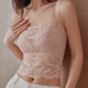 Songfanxi lace bra for women with big breasts, small gathering, anti-sagging, anti-exposure, sexy beautiful back tube top, thin large size bra, light coffee M 75BCDE