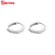 Guanpu Pavilion Fat Donglai's same style pt950 platinum earrings for women PT950 car flower temperament autumn and winter versatile fashion sense light luxury ear care pair of car flower earrings (inner diameter about 8mm)