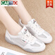 
CARTELO leather bag-toe sandals for women 2025 new summer new mother hollow flat sole sports soft sole beach shoes Q682 meters gray leather 37
