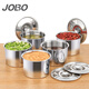 JOBO 304 stainless steel flavor cup seasoning jar lard jar with lid 16cm commercial catering kitchen seasoning jar