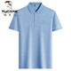 
Woodpecker (TUCANO) Middle-aged Men's Lapel Short Sleeve T-shirt Daddy Summer Versatile Polo Shirt Middle-aged and Elderly Ice Silk Half Sleeve Male Old Man Ice Silk-9851 Gray Real Pocket M 48/165