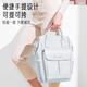 Aiboshi Mummy Bag Backpack Multifunctional Back Milk Bag Large Capacity Baby Outing Lightweight Mother and Baby Bag Pampa Gray M366