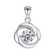 DYNpt950 platinum pendant for women with diamond pendant, 18K gold plated pendant, non-fading, chain single pendant not included, style 1