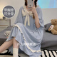 
Wei Jie women's pajamas new 2024 hit Internet celebrity latest style with chest pad nightgown short sleeves loose school summer age reduction 16853# princess style long sleeves M with chest pad [recommended 95Jin [Jin equals 0.5 kg]]