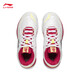 Li Ning (LI-NING) youth badminton shoes 2025 new products close to the ground flying JR competition training children's sports shoes non-slip and comfortable AYTV002-3 standard white/magenta 34 (210mm) 3
