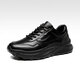 Millies Chaussures masculines Chaussures décontractées de sports masculins simples de la mode polyvalente hommes épaisses de chaussures de course accrues U1478 Black 40 pour hommes