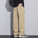 Jeep Spirit Casual Hosen für Männer Sommer Neue amerikanische trendige Arbeitshose für Männer losen gerade Männerhosen Casual Hosen 9856 Khaki + 9856 Black M.