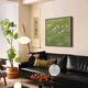 Sinnes Gemälde, frischer nordischer Stil im Wohnzimmer Hängebilder, TV-Hintergrundwand, Desktop, Tablettengeschirr, High-End-Grüne Restaurantdekoration Gemälde, G3897 50*50 Texturöl Leinwand Aluminiumlegierung Gold Rahmen