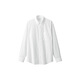 MUJI мужская стираная однотонная рубашка с длинными рукавами мужская рубашка с длинными рукавами куртка с лацканами AC2WPC5S белая M (170/92A)
